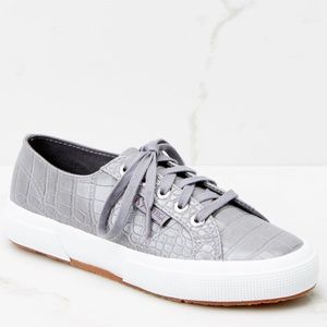 Brand New with Tags SUPERGA Grey Croc Sneakers